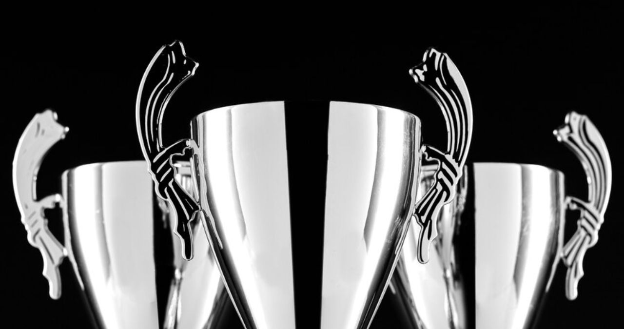 5 Chrome Football Trophy PNG